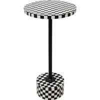 Kare Bijzettafel Domero Chess Black White Ø25cm - thumbnail