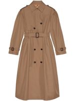 Gucci trench en coton à boutonnière croisée - Tons neutres