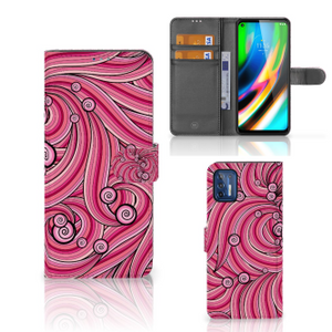 Motorola Moto G9 Plus Hoesje Swirl Pink