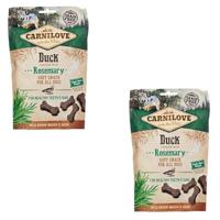 CARNILOVE Soft Snack Duck with Rosemary | dubbelverpakking | 2 x 200 g | traktaties voor honden | eend en rozemarijn | zonder toegevoegde suiker | exotische vleessmaak