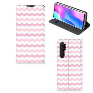 Xiaomi Mi Note 10 Lite Hoesje met Magneet Waves Roze