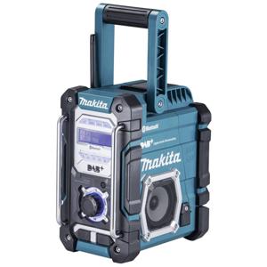 Makita Bouwradio DAB+, VHF (FM) AUX, Bluetooth, USB Spatwaterbestendig Turquoise, Zwart