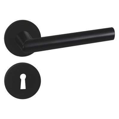 Impresso London Aluminium Binnendeurbeslag met Sleutelrozet | Zwarte Deurklink | Set van 2 Deurkrukken Impresso London Aluminium Binnendeurbeslag met Sleutelrozet | Zwarte Deurklink | Set van 2 Deurkrukken