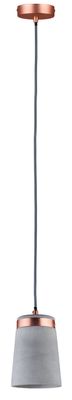 Paulmann Neordic Stig 79617 Hanglamp LED E27 20 W Beton-grijs, Koper (mat)