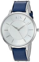 Horlogeband Armani Exchange AX5318 Leder Blauw 16mm - thumbnail