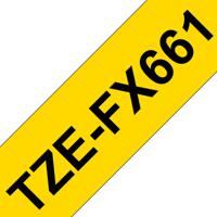 Brother TZEFX661 Labeltape flexibel Tapekleur: Geel Tekstkleur: Zwart 36 mm 8 m - thumbnail