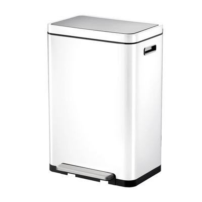 EKO - X-Cube pedaalemmer 45 ltr, EKO - Steel Stainless steel Polypropylene - wit, mat RVS EKO - X-Cube pedaalemmer 45 ltr, EKO - Steel Stainless steel Polypropylene - wit, mat RVS