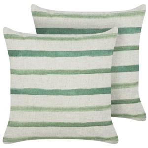 Beliani-KAFRA-Sierkussen set van 2-Groen-45 x 45 cm-Polyester