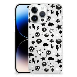 Silicone Back Case iPhone 14 Pro Max Silver Punk