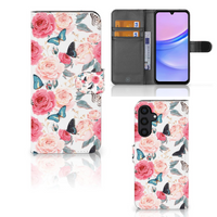 Samsung Galaxy A15 Hoesje Butterfly Roses