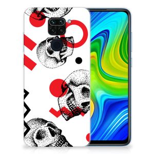 Silicone Back Case Xiaomi Redmi Note9 Skull Red