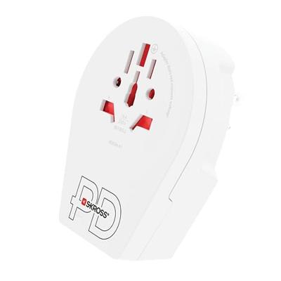 SKROSS - World to USA USB C20PD - USA Travel Adapter uit Euro, Australië, Verenigd Koninkrijk, VS, Japan, Brazilië en China - USB C C Charging C 3A Fast Charger