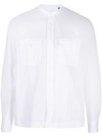 Corneliani chemise en lin mélangé à manches longues - Blanc