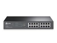 TP-Link TL-SG1016PE 16-poorts Gigabit Easy Smart Switch met 8-poorts PoE+, tot 30 W per poort en 150 W totaal, afgeschermde RJ-45-poorten, 802.3af/at, Plug and Play, met ventilator