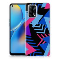 OPPO A74 4G TPU Hoesje Funky Triangle