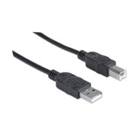 Manhattan USB-kabel USB 2.0 USB-A stekker, USB-B stekker 5.00 m Zwart 337779 - thumbnail