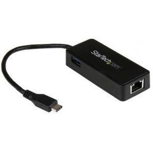 StarTech.com USB-C naar gigabit netwerkadapter met extra USB poort USB 3.1 Type-C Gen 1 (5 Gbps)