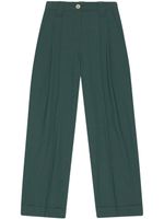 GANNI pantalon à plis - Vert