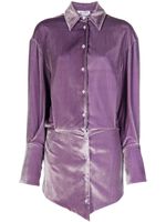 The Attico robe courte Sylvie en velours - Violet