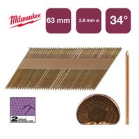 Milwaukee Accessoires Nagels D-kop 34° 63x2,8mm/RS/G/SC2 | 2.200 stuks - 4932492607