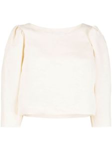 Chloé cropped linen shirt - Tons neutres