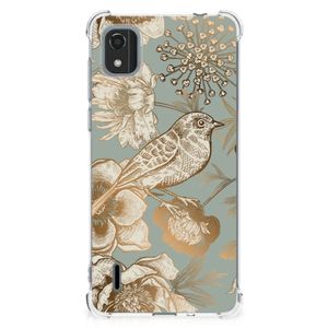 Case voor Nokia C2 2nd Edition Vintage Bird Flowers