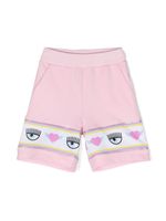 Chiara Ferragni Kids short de sport à motif Eyelike - Rose