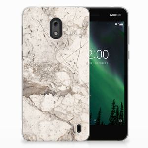 Nokia 2 TPU Siliconen Hoesje Marmer Beige