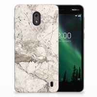 Nokia 2 TPU Siliconen Hoesje Marmer Beige - thumbnail