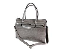 PU damestas handtas laptop tas SOFIA croco Grijs