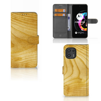 Motorola Edge 20 Lite Book Style Case Licht Hout