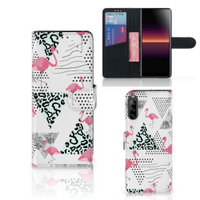 Sony Xperia L4 Telefoonhoesje met Pasjes Flamingo Triangle - thumbnail