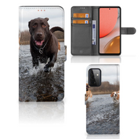 Samsung Galaxy A72 Telefoonhoesje met Pasjes Honden Labrador - thumbnail