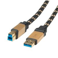 ROLINE GOLD USB 3.2 Gen 1 kabel, type A-B, 1,8 m - thumbnail