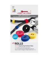 Label-the-cable ROLLS kabelbinder Klittenband Zwart, Blauw, Rood, Geel 4 stuk(s) - thumbnail