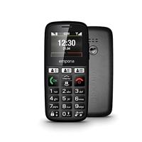 emporia emporiaHAPPY E30 2G Bar Telefoon voor Ouderen, groot 1,8 inch kleurenscherm, grote goed gespreide knoppen, SOS-noodknop, oplaadhouder inbegrepen - (officiële Britse en Ierland-versie) - zwart
