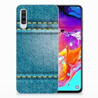 Samsung Galaxy A70 Silicone Back Cover Jeans - thumbnail