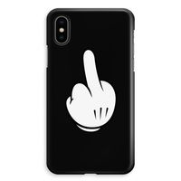 Middle finger black: iPhone XS Max Volledig Geprint Hoesje