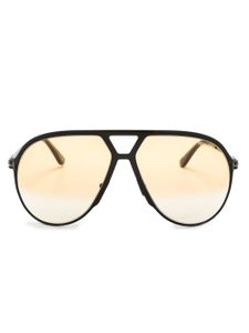 TOM FORD Eyewear lunettes de soleil Xavier à monture pilote - Noir