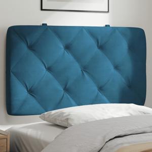 Hoofdbordkussen 90 cm fluweel blauw