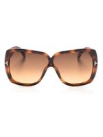 TOM FORD Eyewear lunettes de soleil à monture oversize - Marron