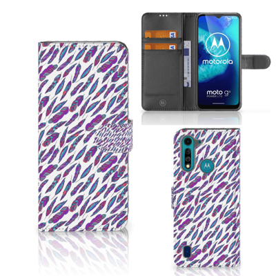 Motorola G8 Power Lite Telefoon Hoesje Feathers Color