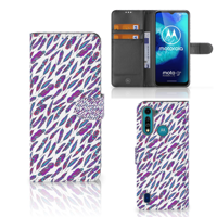 Motorola G8 Power Lite Telefoon Hoesje Feathers Color