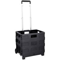 Opvouwbare boodschappenkrat/trolley 36 cm   - - thumbnail