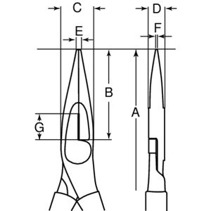 Bahco 2430 S-200 VDE Platte rondbektang 200 mm