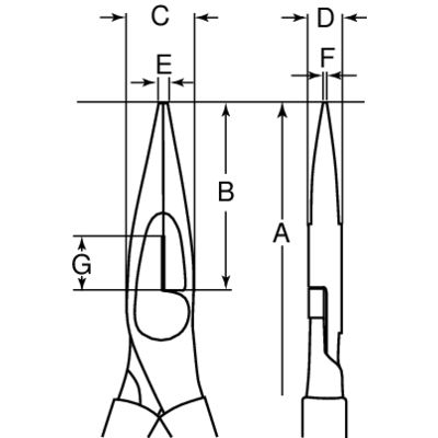 Bahco 2430 S-200 VDE Platte rondbektang 200 mm