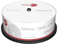 Primeon 2761203 DVD-R disc 4.7 GB 25 stuk(s) Spindel Mat zilver oppervlak
