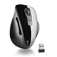 NGS BOW BLACK- Draadloze muis RF 2,4Ghz, 800/1200/1600dpi draadloze, optische muis voor computer, scroll + 5 knoppen, rechtshandige ergonomie, zwart