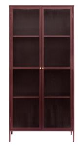 Vitrinekast Bronco Rood H190 cm - Giga Living