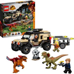 Jurassic World - Pyroraptor & Dilophosaurus transport Constructiespeelgoed